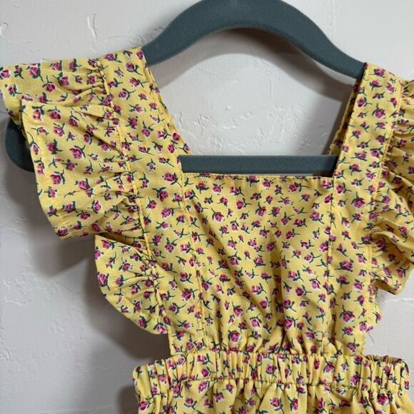 Bailey’s Blossom 6/9m yellow floral onesie - Picture 2 of 5
